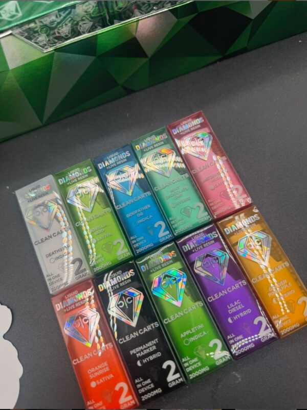 CLEAN CARTS V2 DISPOSABLE LIQUID DIAMONDS + LIVE